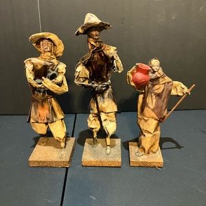 (3) pc Vintage Paper Machete Mexican figurines